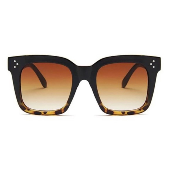 Boho luxury fashion vintage style studded sides square frames sunglasses shades main image 6